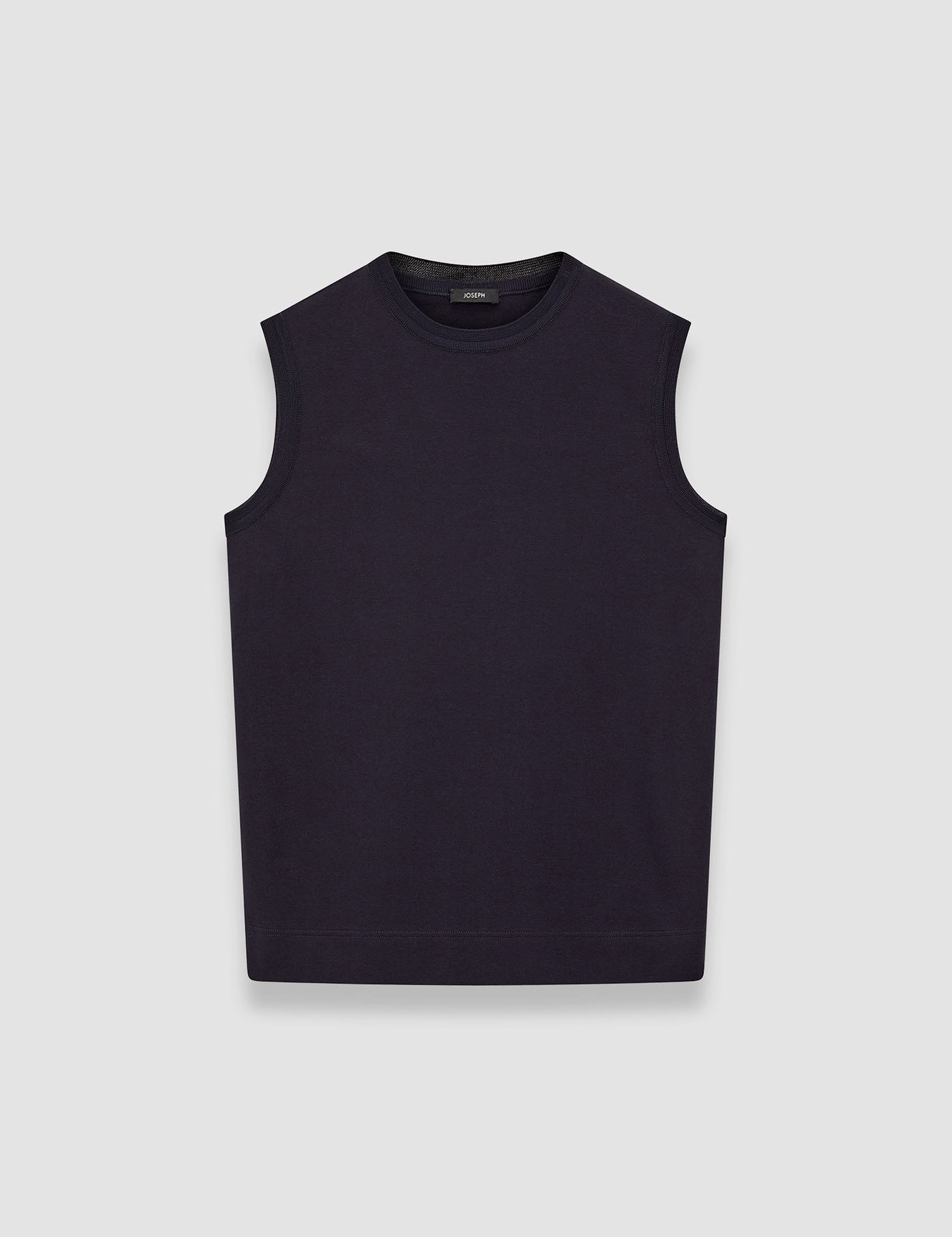 Blue Mercerised Cotton Tank Top - Joseph