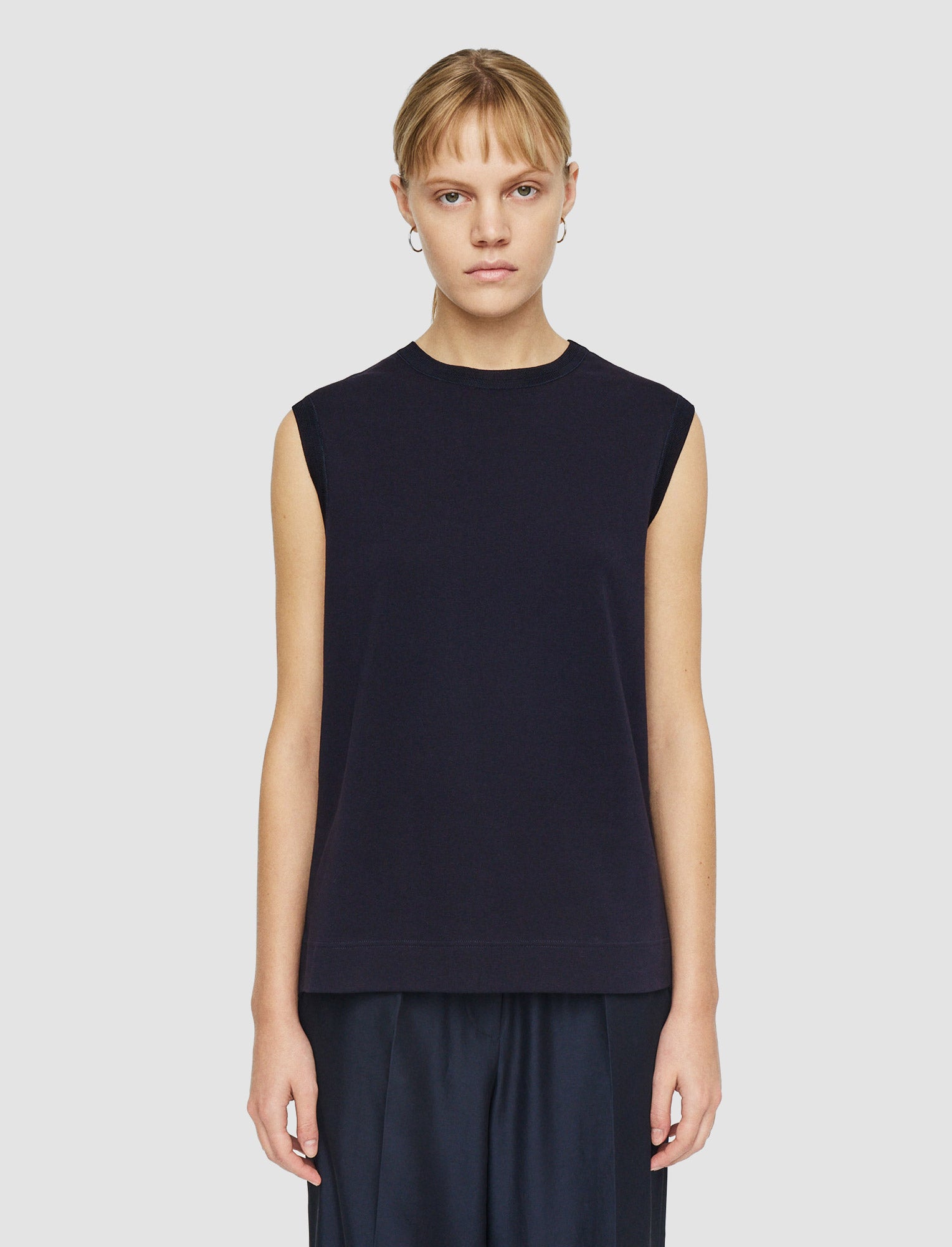 blue-mercerised-cotton-tank-top-JOSEPH