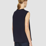 Blue Mercerised Cotton Tank Top - Joseph