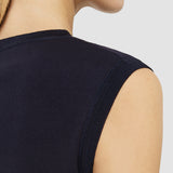 Blue Mercerised Cotton Tank Top - Joseph