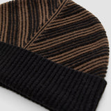 Brown Chevron Ribbed Hat - Joseph