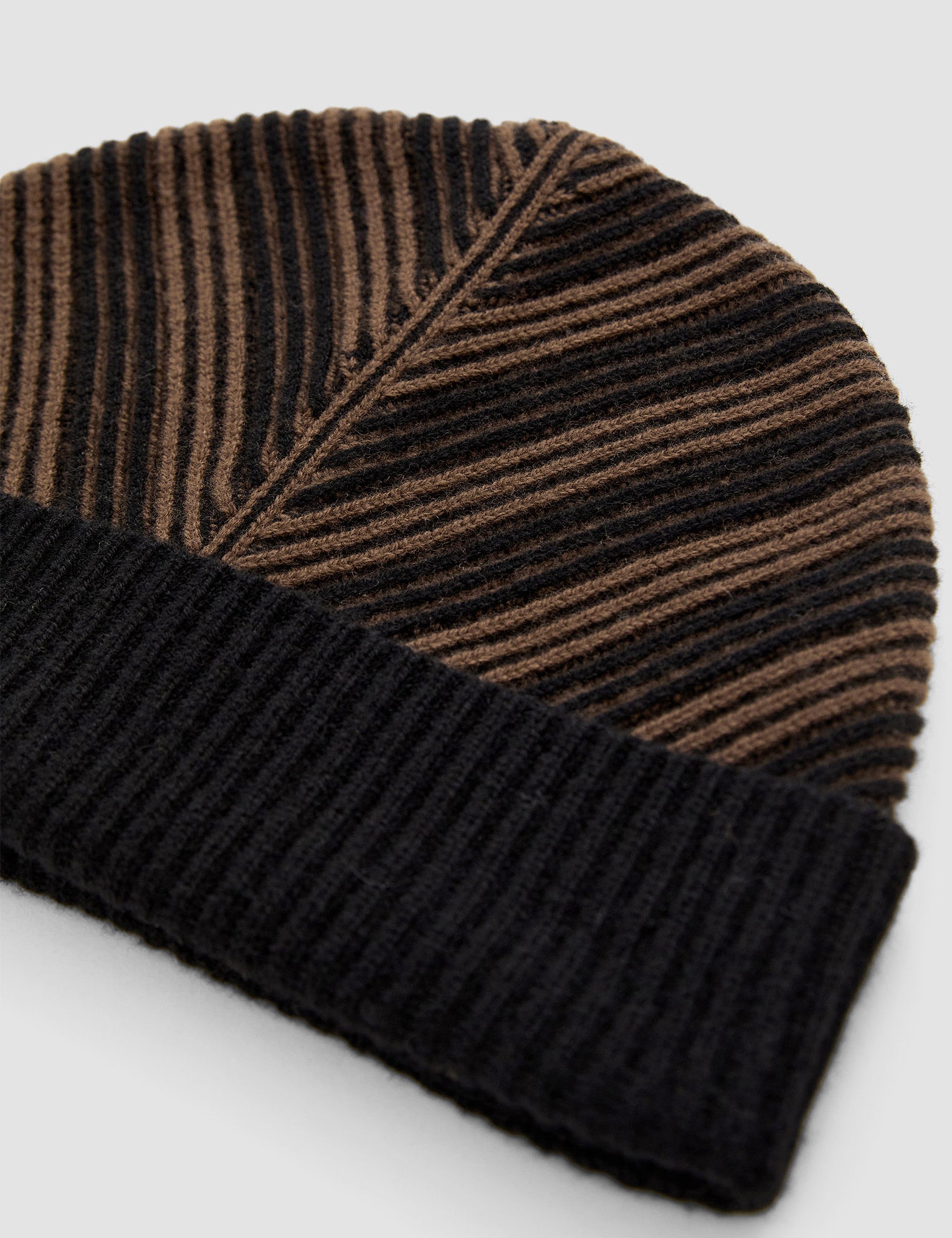 Brown Chevron Ribbed Hat - Joseph