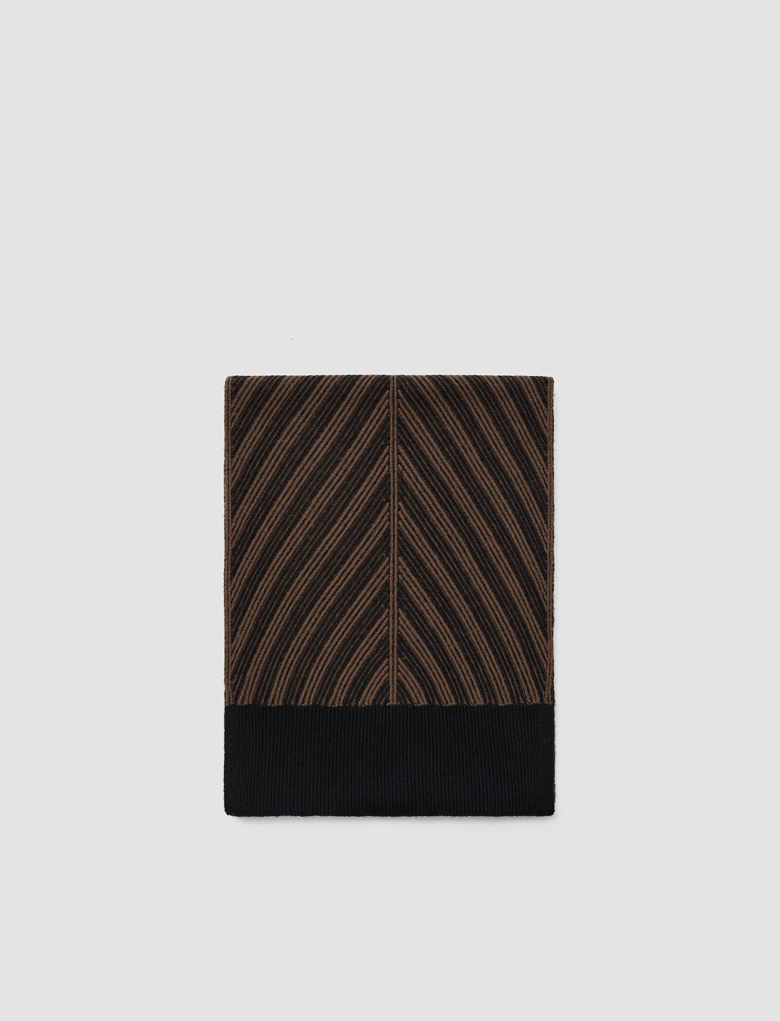 brown-chevron-ribbed-scarf-JOSEPH