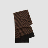 Brown Chevron Ribbed Scarf - Joseph