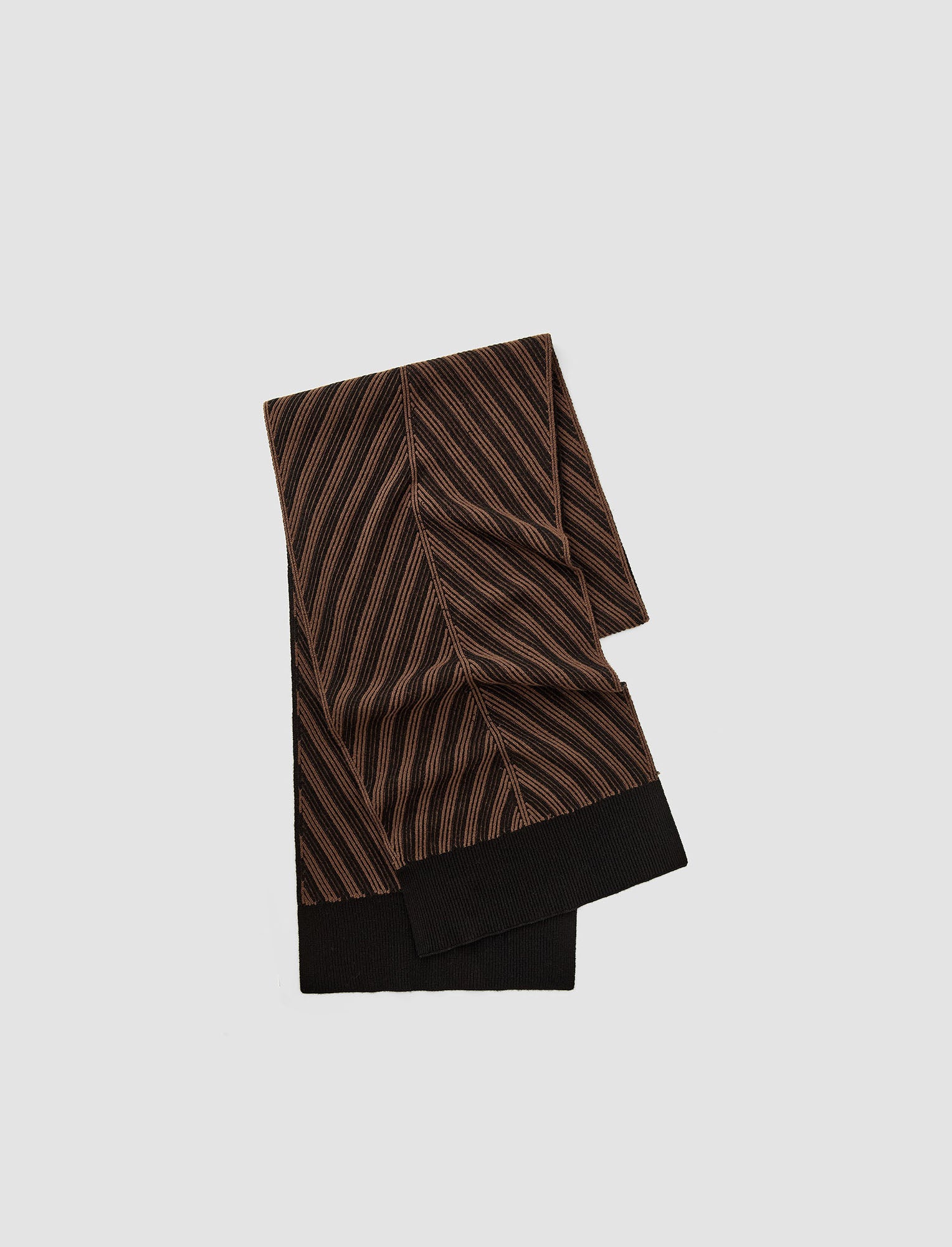 brown-chevron-ribbed-scarf-JOSEPH