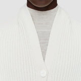 White Light Cardigan Stitch Button Scarf - Joseph