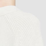 White Light Cardigan Stitch Round Neck Jumper - Joseph