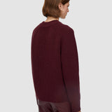 Purple Light Cardigan Stitch Round Neck Jumper - Joseph