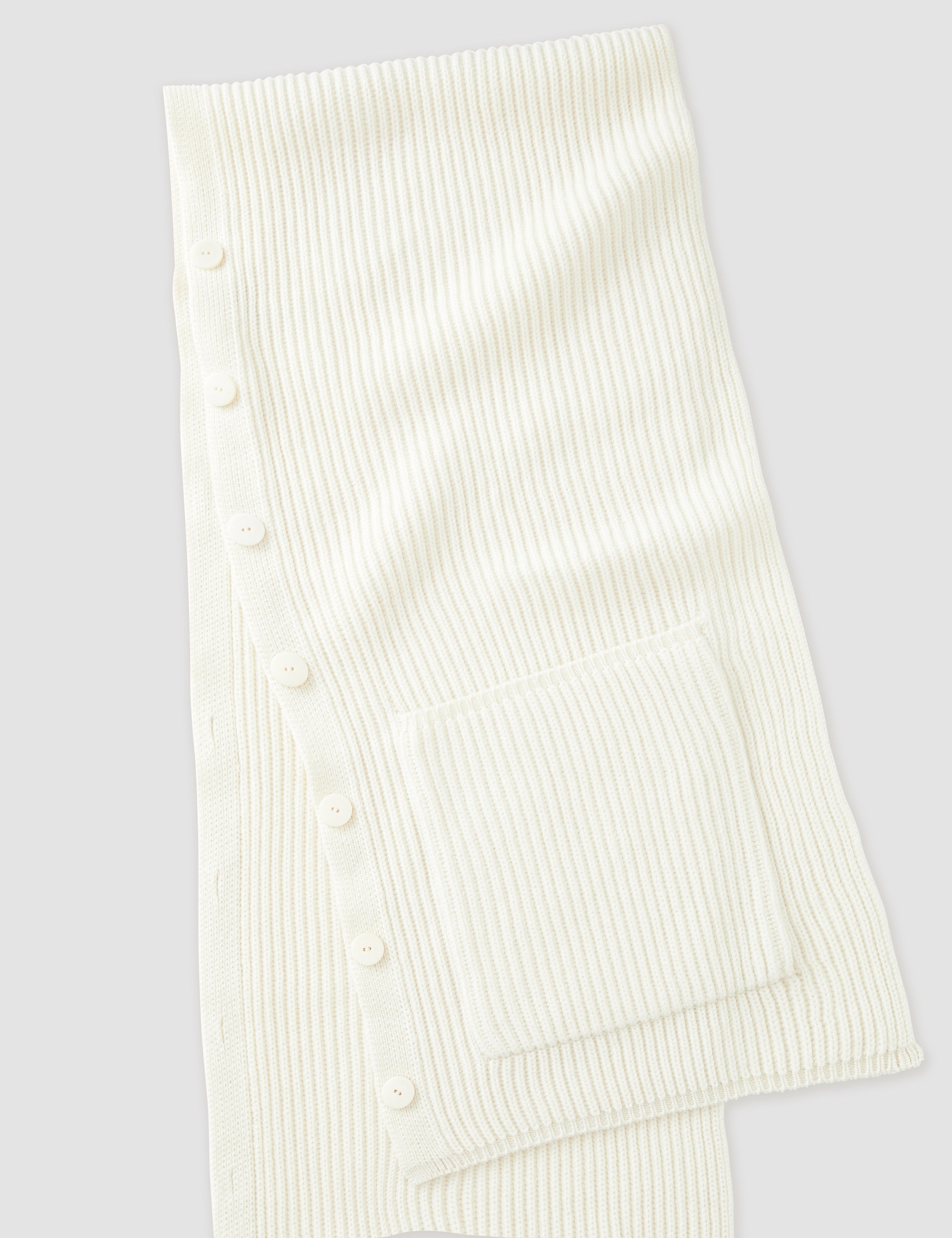 White Light Cardigan Stitch Scarf - Joseph