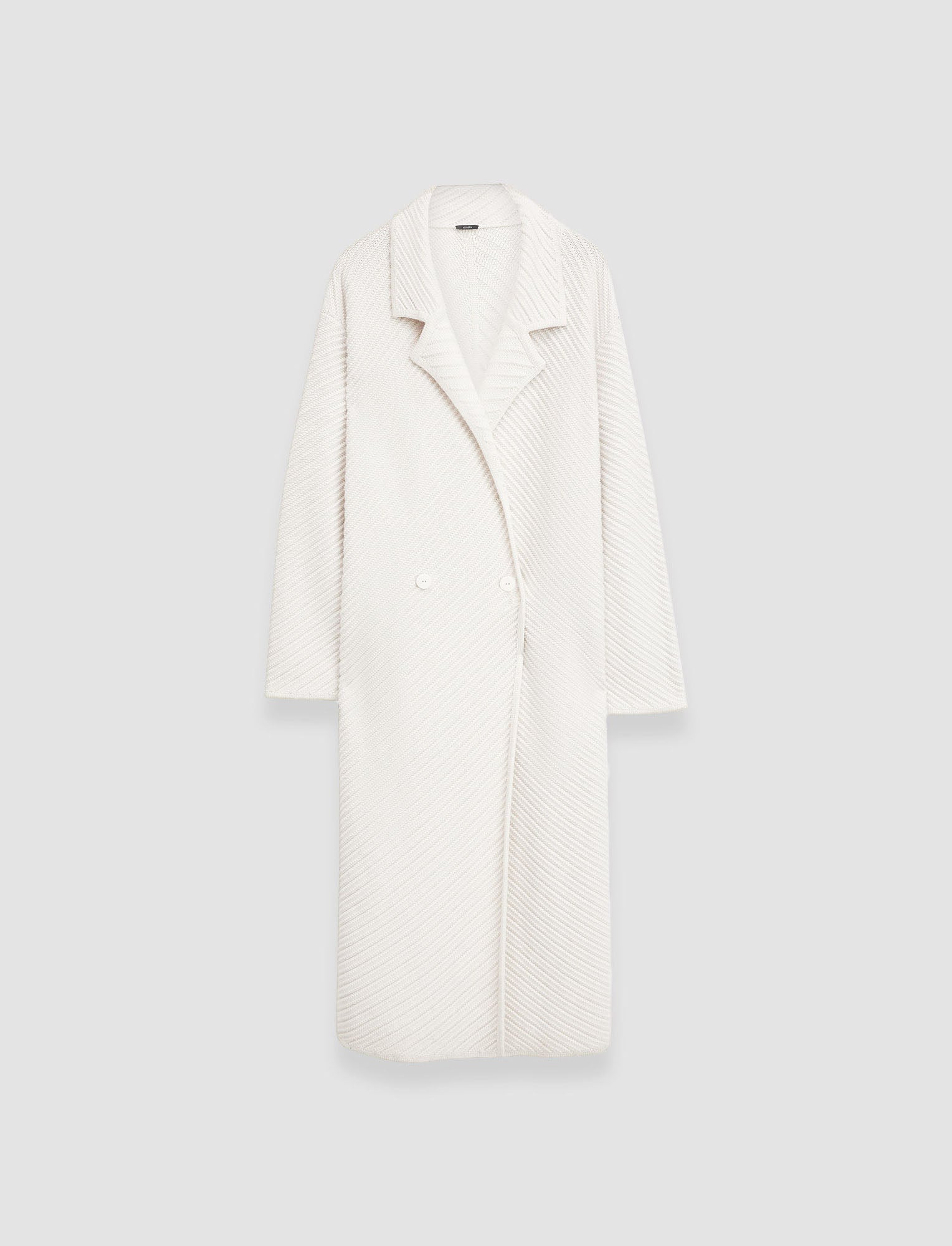 white-diagonal-knit-coat-JOSEPH