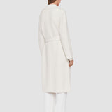 White Diagonal Knit Coat - Joseph