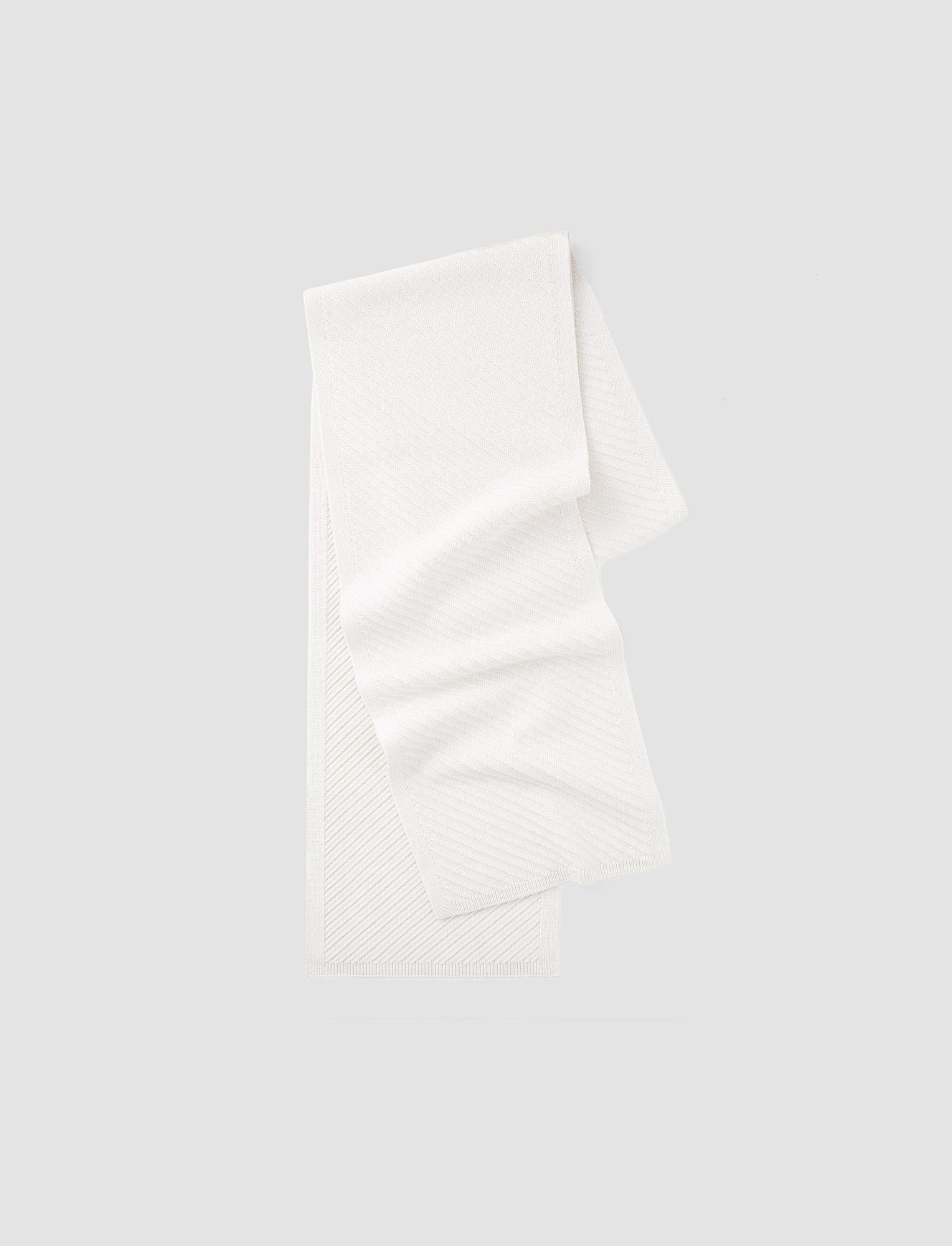 white-diagonal-knit-scarf-JOSEPH