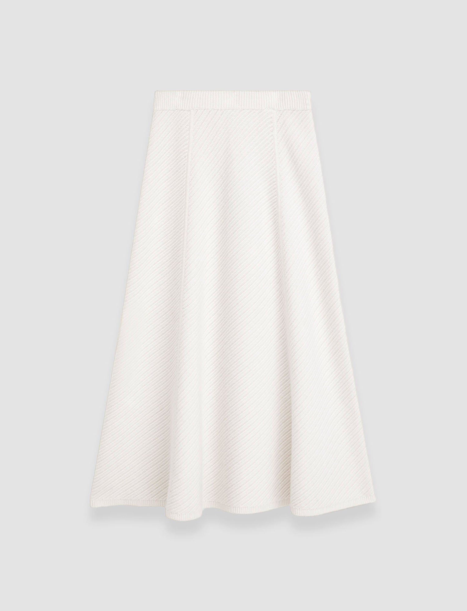 white-diagonal-knit-skirt-JOSEPH