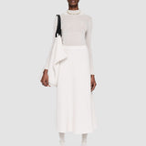 White Diagonal Knit Skirt - Joseph