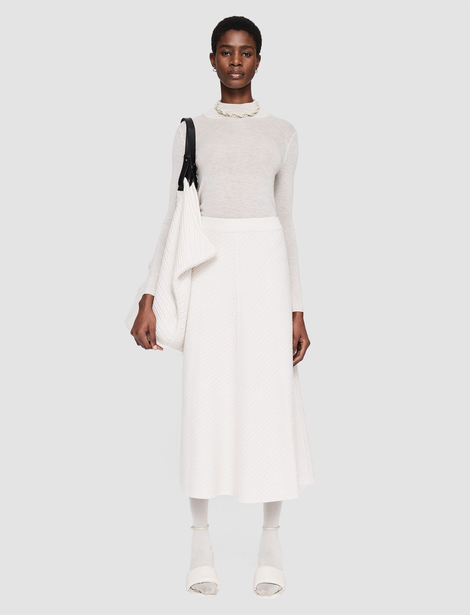 white-diagonal-knit-skirt-JOSEPH