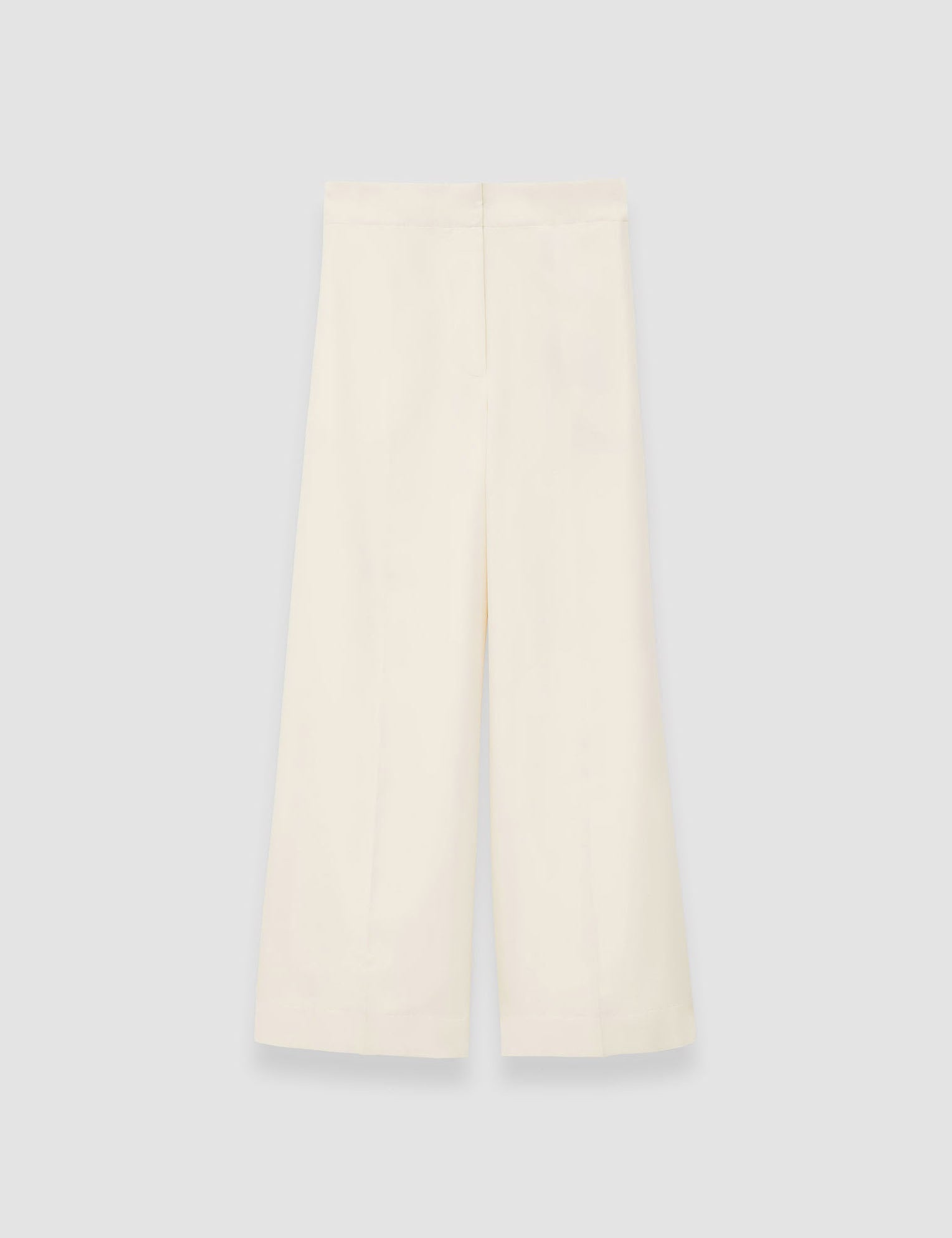 White Soft Cotton Silk Thurlow Trousers - Joseph