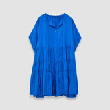 Blue Habotai Silk Emile Dress - Joseph