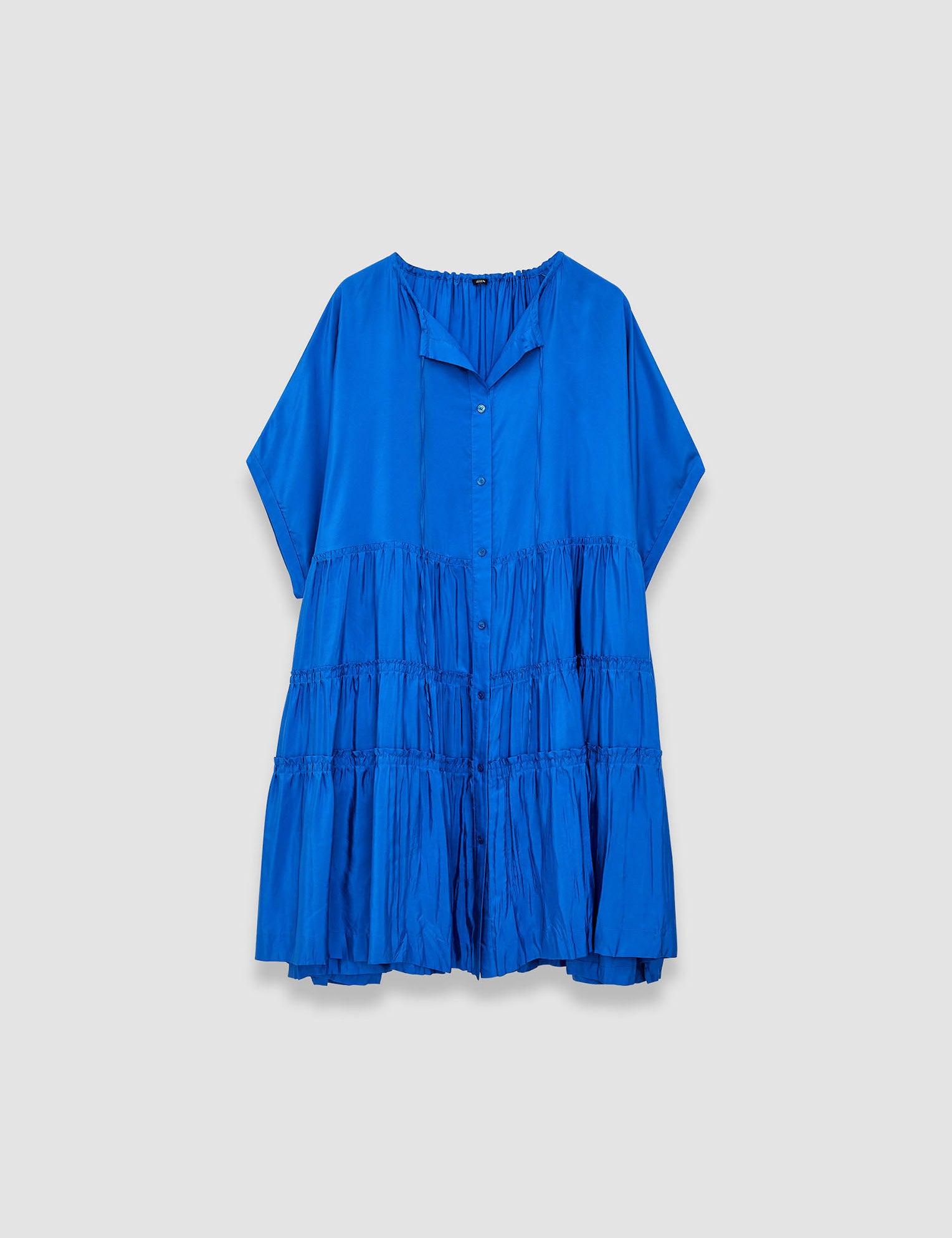 Blue Habotai Silk Emile Dress - Joseph