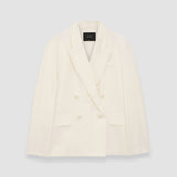 White Soft Cotton Silk Jaden Jacket - Joseph