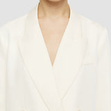 White Soft Cotton Silk Jaden Jacket - Joseph