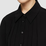 Black Airy Plissé Antin Blouse - Joseph