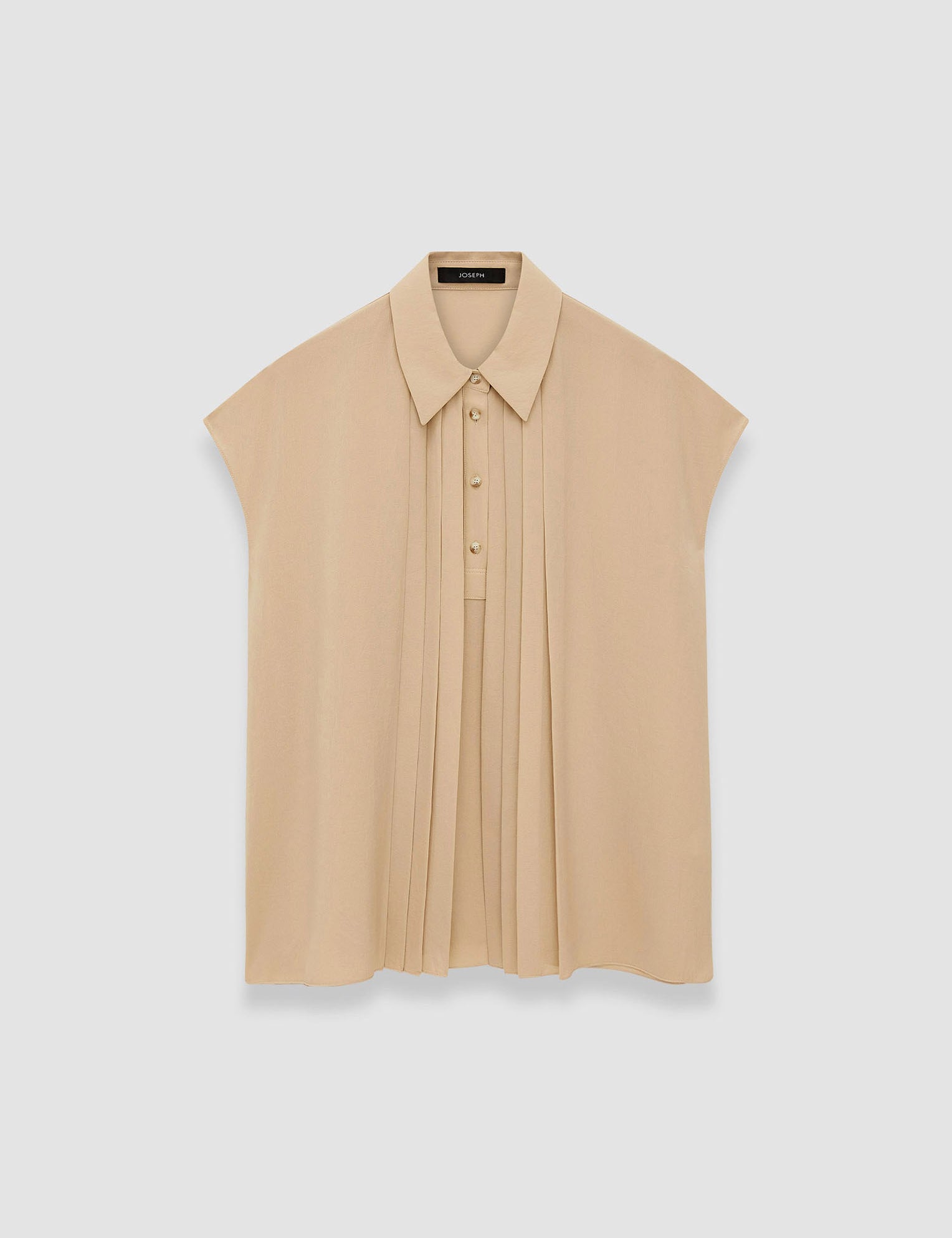 Beige Airy Plissé Antin Blouse - Joseph