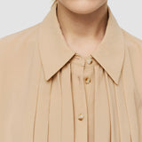 Beige Airy Plissé Antin Blouse - Joseph