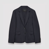 Blue Soft Cotton Silk Belmore Jacket - Joseph