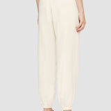 White Taio Soft Cotton Silk Trousers - Joseph