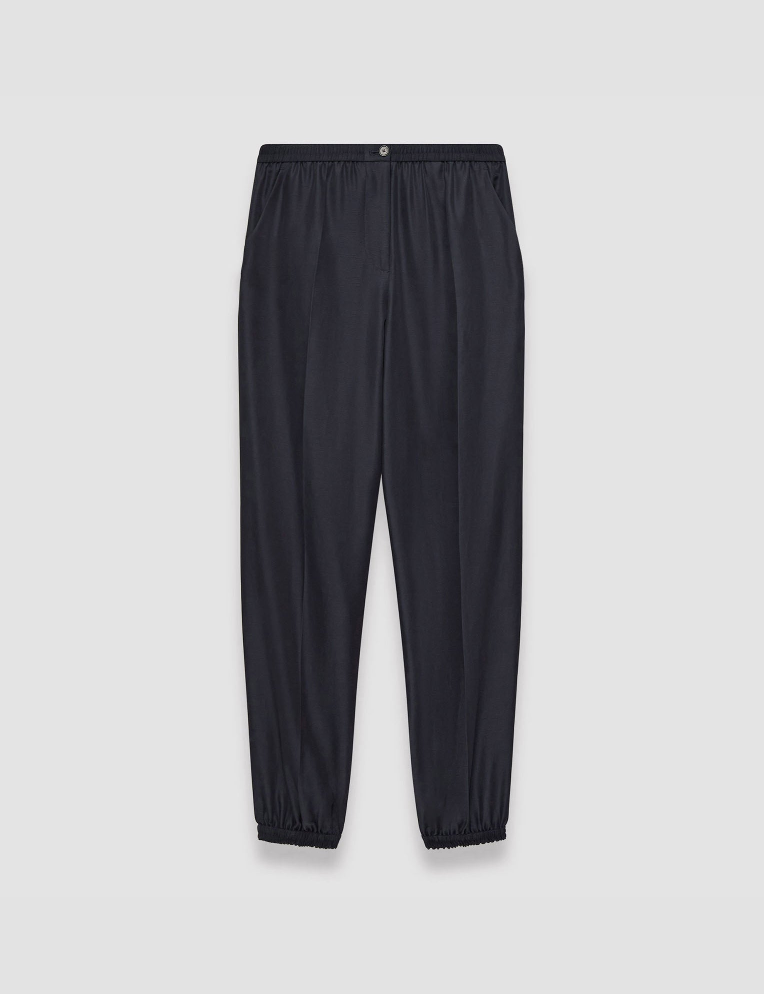 Blue Taio Soft Cotton Silk Trousers - Joseph