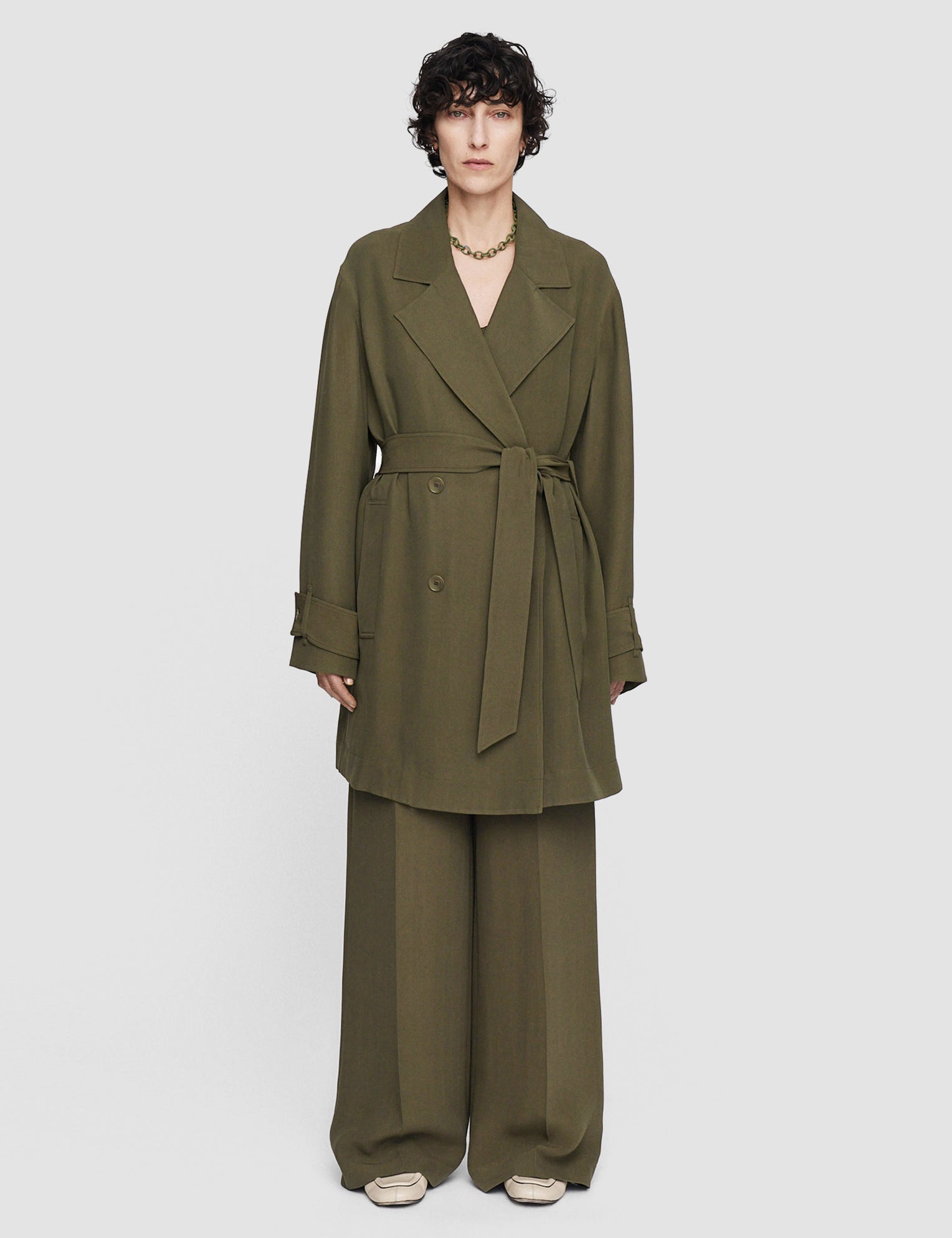 Green Silk Crepe Charah Jacket - Joseph