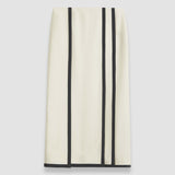 White Heavy Silk Crepe Animation Iris Skirt - Joseph