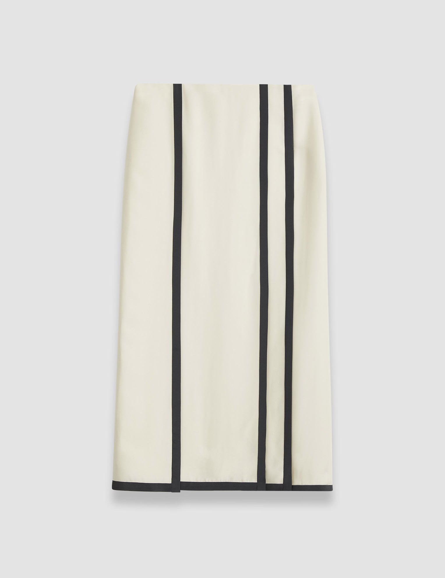 White Heavy Silk Crepe Animation Iris Skirt - Joseph