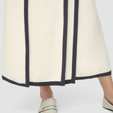 White Heavy Silk Crepe Animation Iris Skirt - Joseph