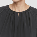 Grey Silk Crepe de Soie Havre Blouse - Joseph