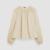 Beige Silk Crepe de Soie Havre Blouse - Joseph