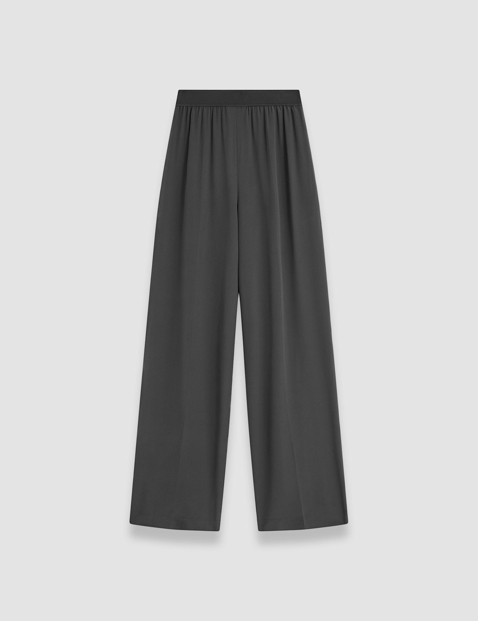 Grey Hulin Crepe de Soie Silk Trousers - Joseph