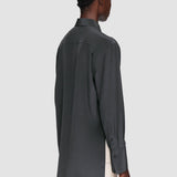 Grey Bold Crepe de Soie Silk Blouse - Joseph