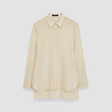 Beige Bold Crepe de Soie Silk Blouse - Joseph