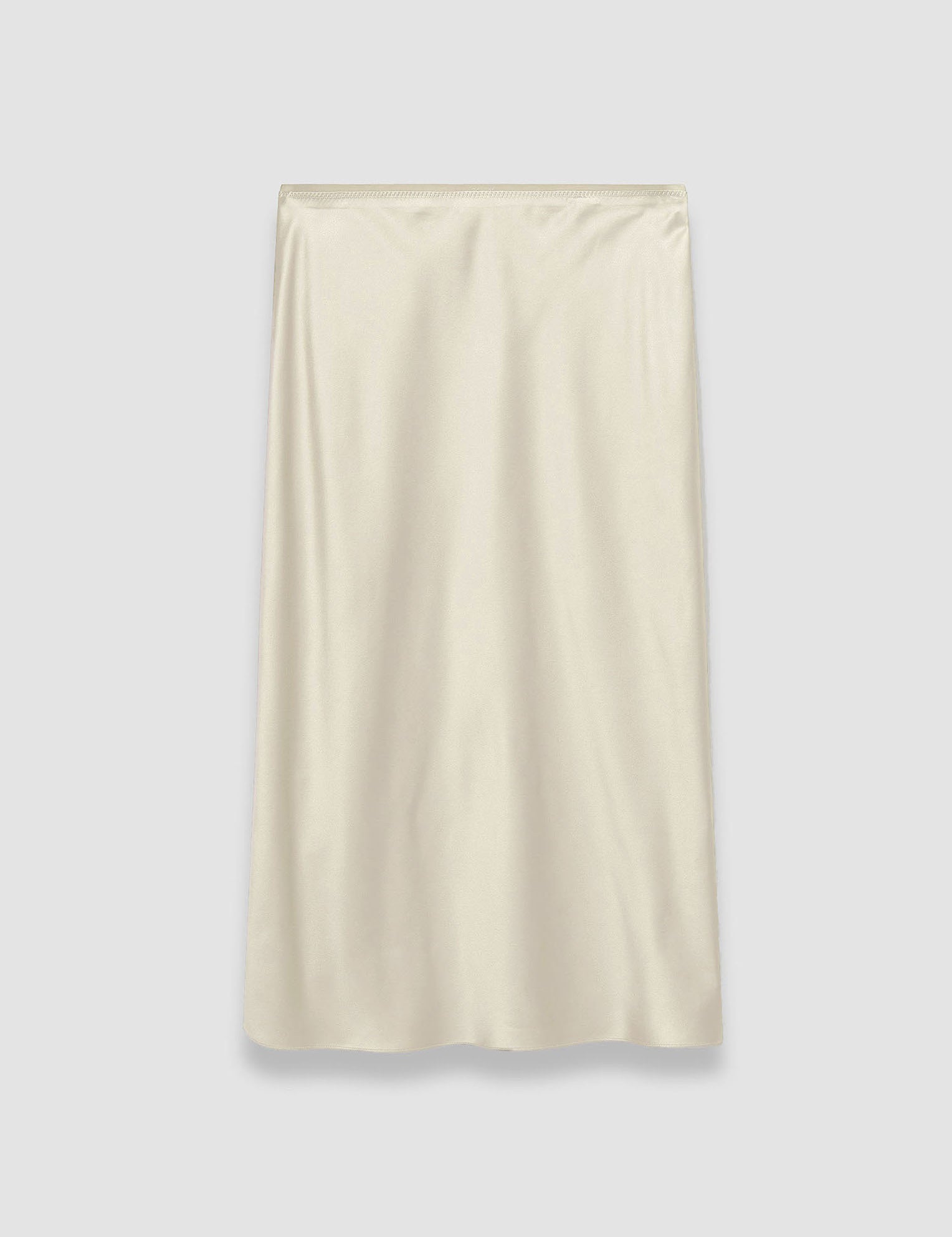 Beige Isaak Silk Satin Skirt - Joseph