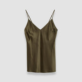 Green Clea Silk Satin Camisole - Joseph