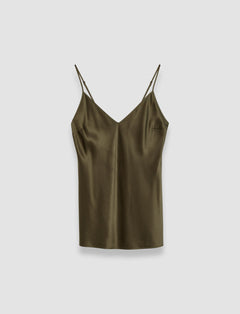 Green Clea Silk Satin Camisole - Joseph