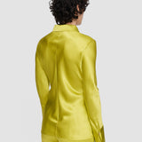 Green Brunel Silk Satin Blouse - Joseph