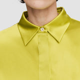 Green Brunel Silk Satin Blouse - Joseph