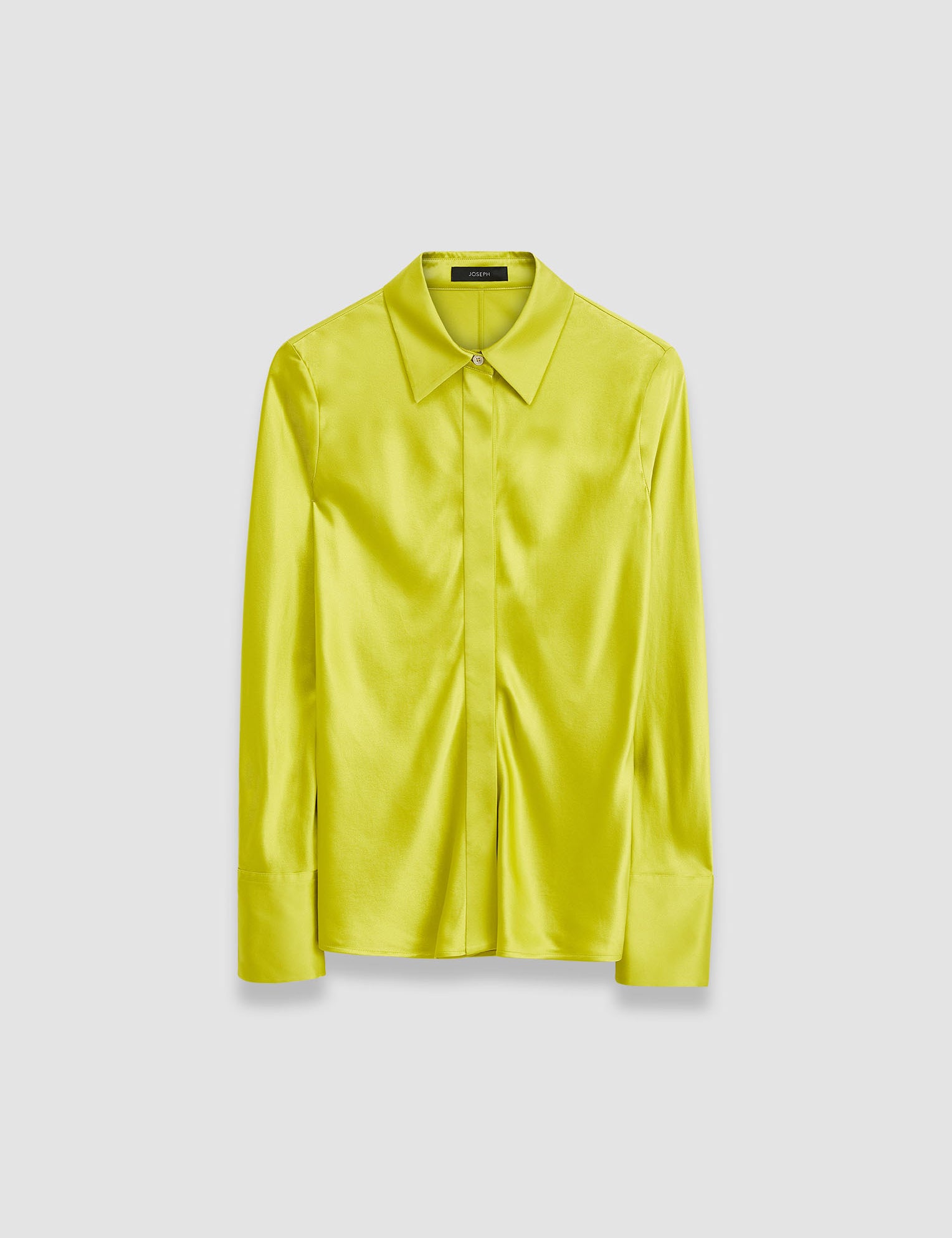 Green Brunel Silk Satin Blouse - Joseph