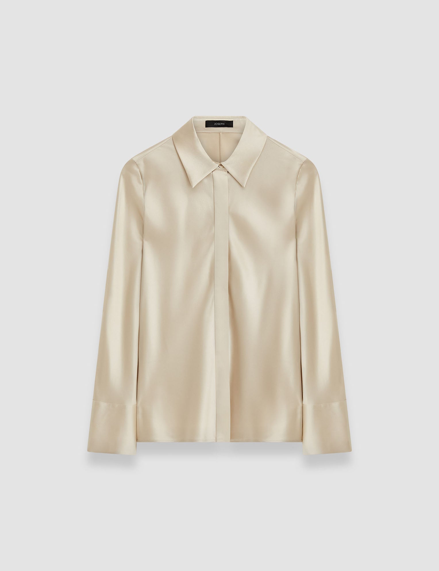 Beige Brunel Silk Satin Blouse - Joseph