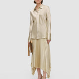 Beige Brunel Silk Satin Blouse - Joseph