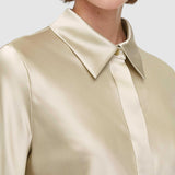 Beige Brunel Silk Satin Blouse - Joseph