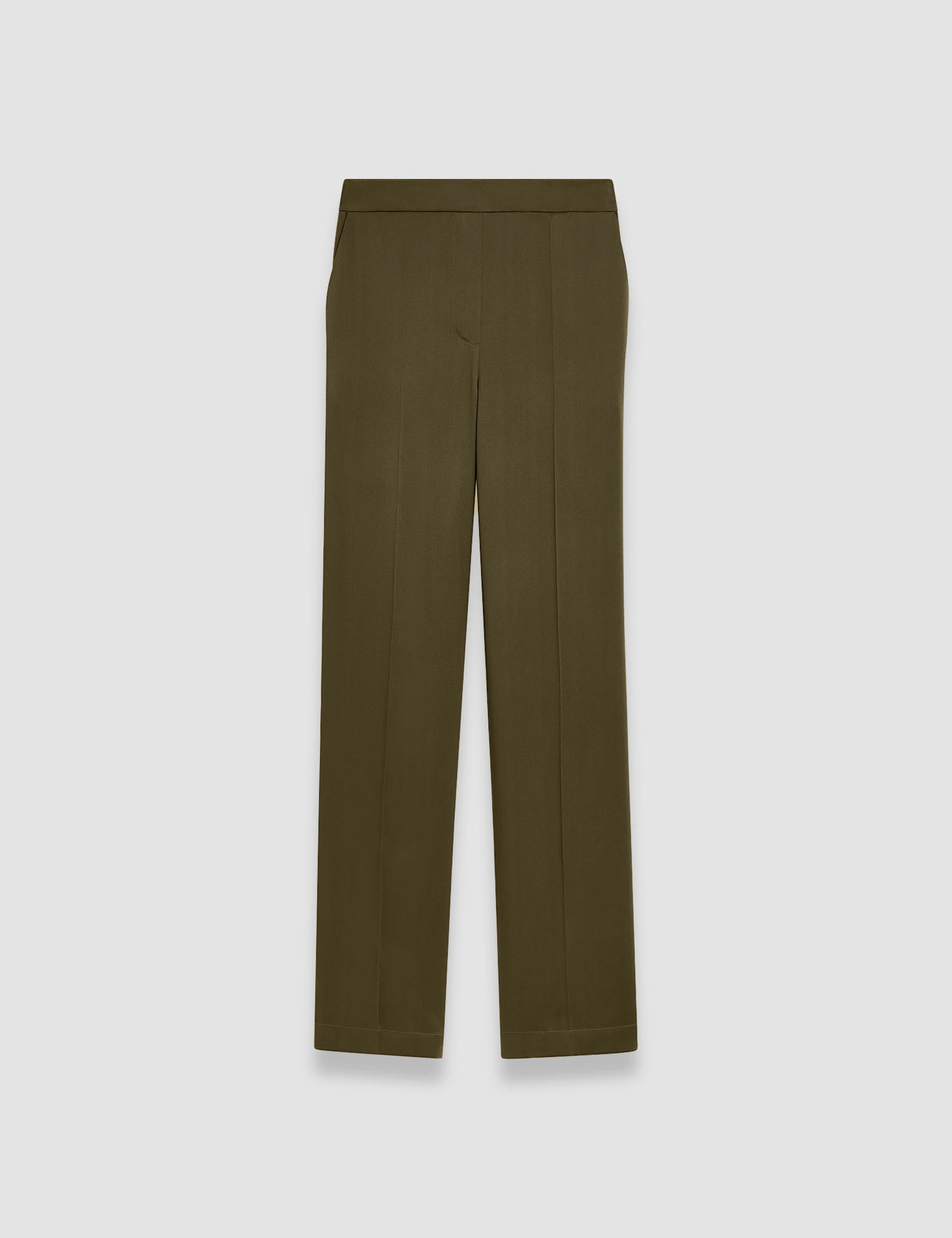 Green Tova Silk Satin Trousers - Joseph