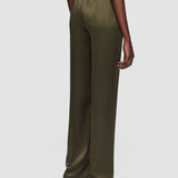 Green Tova Silk Satin Trousers - Joseph